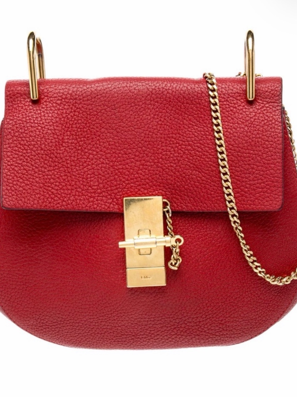 Chloe mini Drew shoulder/crossbody bag in red